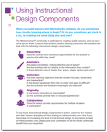 Using Instructional Design Components Guide